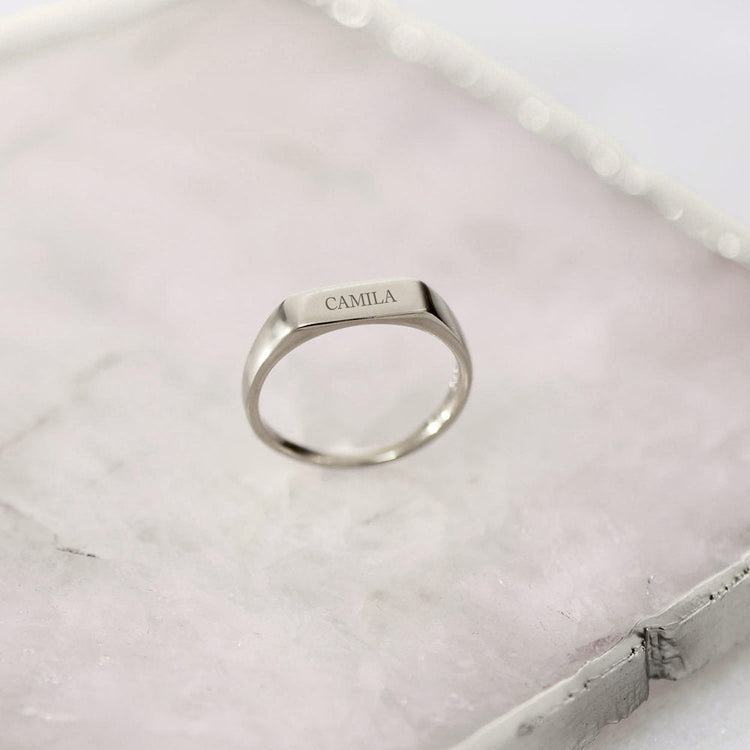 925 Sterling Silver Personalized Engraved Name Ring