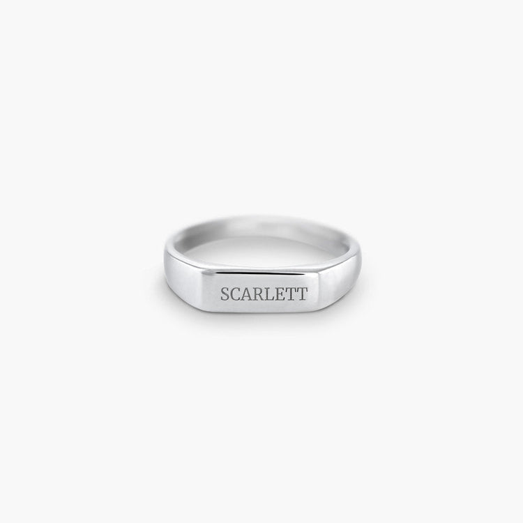 925 Sterling Silver Personalized Engraved Name Ring