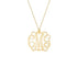 925 Sterling Silver Initial Monogram Necklace - onlyone