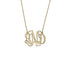 925 Sterling Silver Initial Monogram Necklace - onlyone