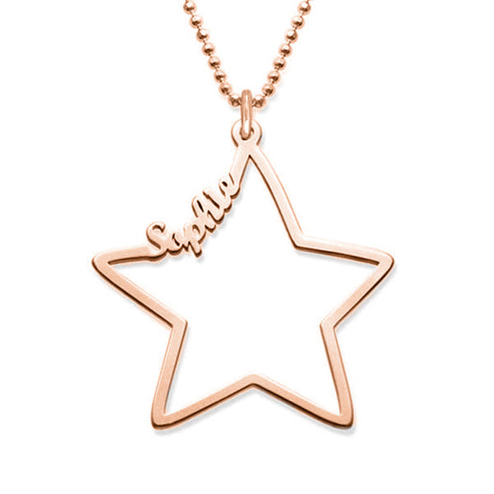 925 Sterling Silver You Are My Star Name Necklace Nameplate Necklace - onlyone