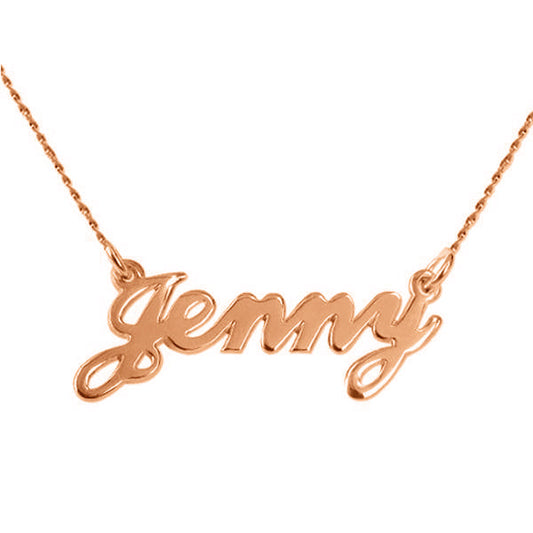 925 Sterling Silver Custom Jenny Name Necklace Nameplate Necklace - onlyone