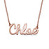 925 Sterling Silver Custom Cursive Chloe Name Necklace Nameplate Necklace - onlyone