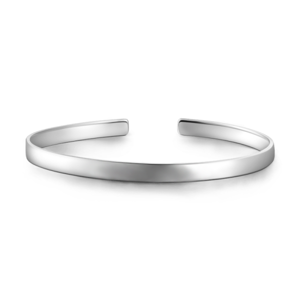 925 Sterling Silver Personalized Engraved Medium Cuff Inspirational Bracelet - onlyone