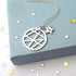 925 Sterling Silver Moon Star Engraved Initial Necklace - onlyone