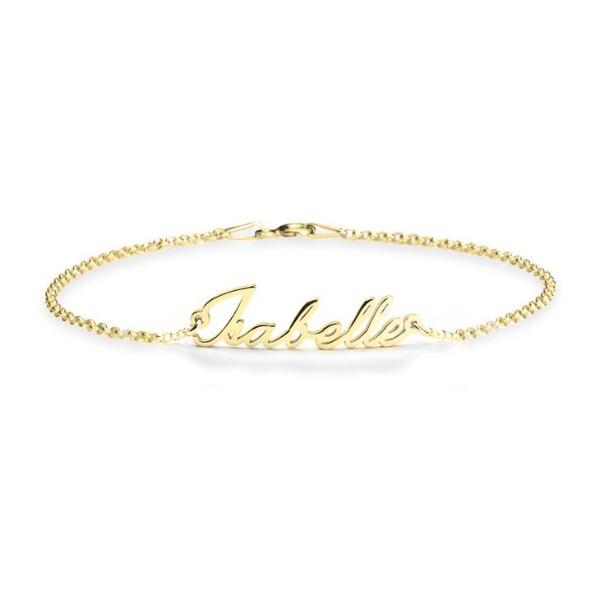 925 Sterling Silver Personalized Dainty Name Bracelet Length 6â€?7.5â€?Nameplate Bracelet - onlyone