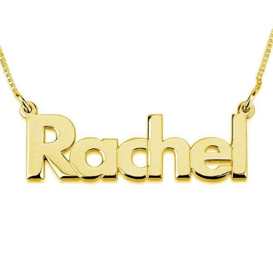 925 Sterling Silver Custom Rachel Name Necklace Nameplate Necklace - onlyone