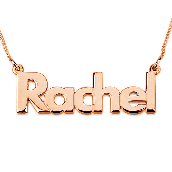 925 Sterling Silver Custom Rachel Name Necklace Nameplate Necklace - onlyone