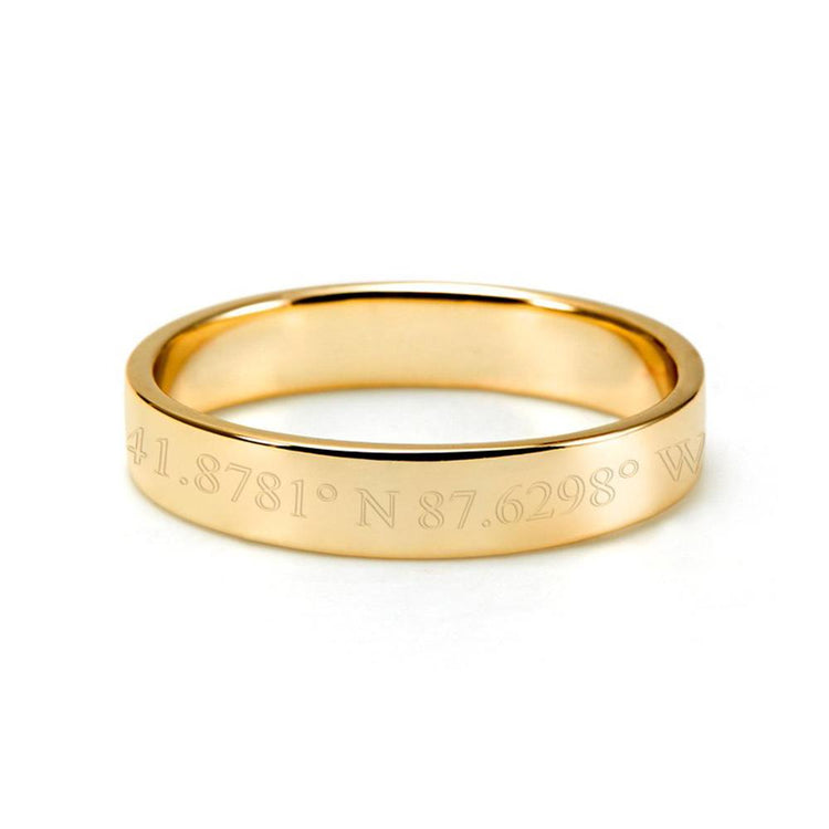 10K/14K Gold Personalized Coordinate Ring - onlyone