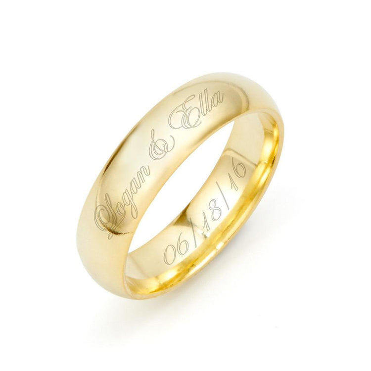 10K/14K Gold Personalized Couple's Message Ring - onlyone