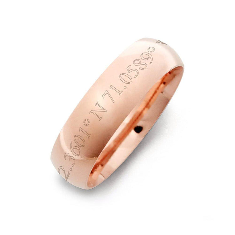 925 Sterling Silver Personalized Coordinate Band Ring - onlyone