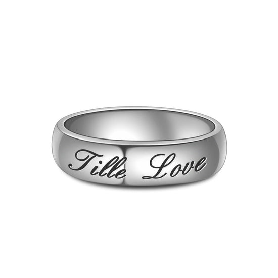 925 Sterling Silver Personalized Engraved Ring - onlyone