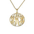 925 Sterling Silver Initial Monogram Necklace - onlyone