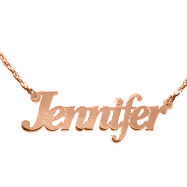 925 Sterling Silver Custom Jennifer Name Necklace Nameplate Necklace - onlyone