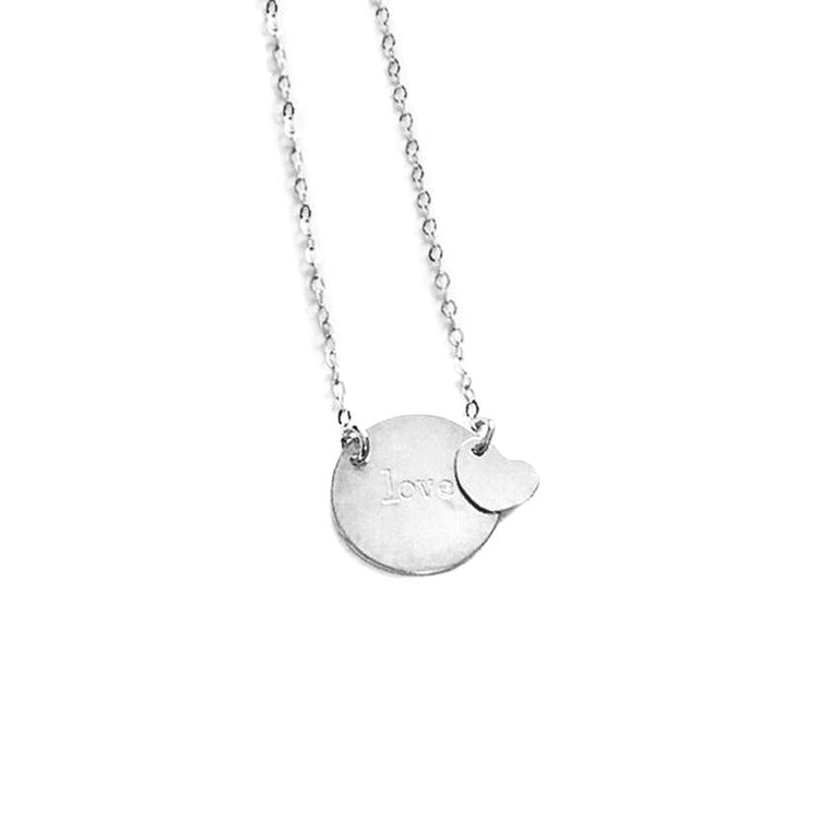 925 Sterling Silver Coin Engraved Name Necklace With Star Nameplate Necklace - onlyone