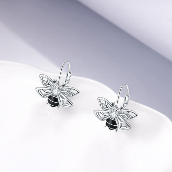 925 Sterling Silver Sticky Little Honeybee Earrings - onlyone