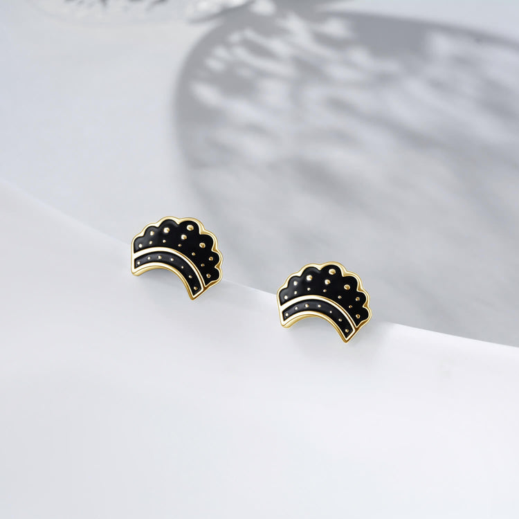 925 Sterling Silver Dissent Collar Stud Earrings, Ginsburg Earrings