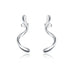 925 Sterling Silver Simple Curved Earrings - onlyone