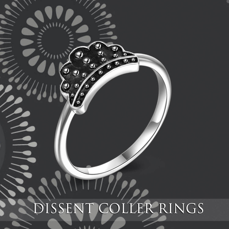 925 Sterling Silver Dissent Collar Ring, Ginsburg Ring