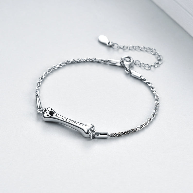 925 Sterling Silver Bone Cremation Bracelet for Ashes Bone Keepsake Bracelet Urn Bracelet - onlyone