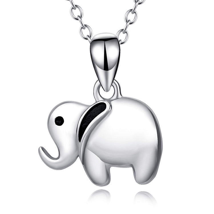 925 Sterling Silver Cute Elephant Necklace And Earrings