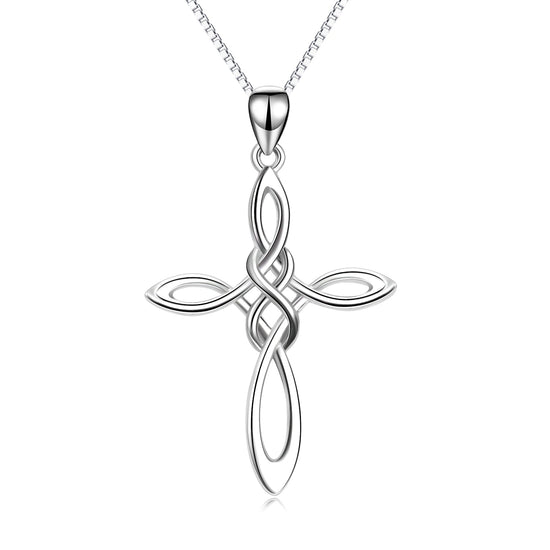 925 Sterling Silver Cross Necklace For Women Celtic Cross Infinity Necklace Gift For Her A Special Symbol Of Love And Friendship - onlyone