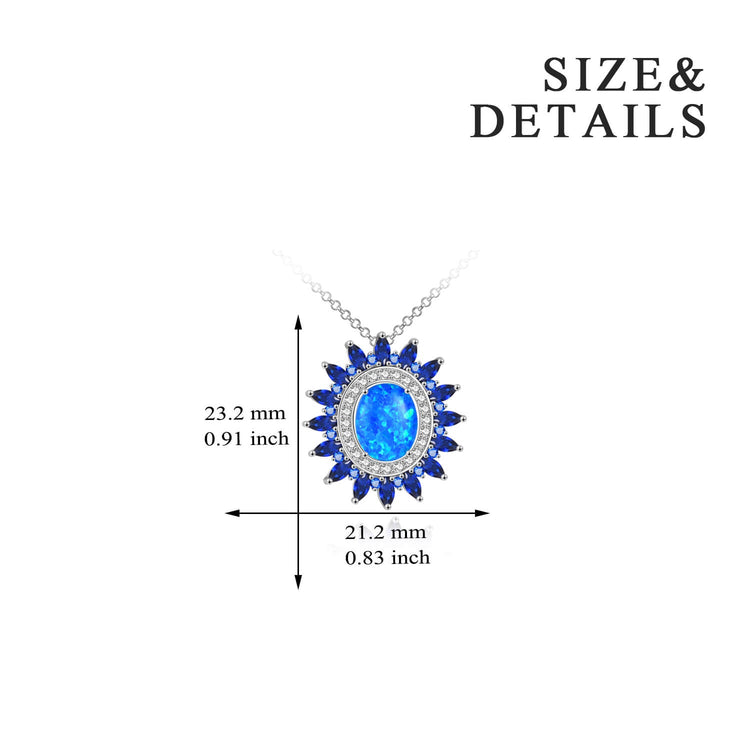 925 Sterling Silver Swarovski Crystal Sun Necklace - onlyone