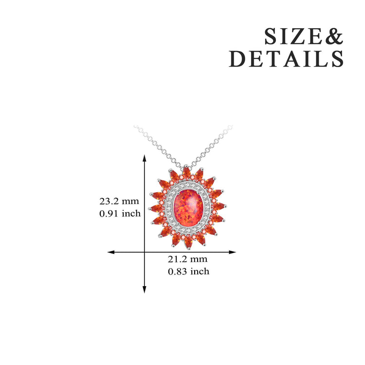 925 Sterling Silver Swarovski Crystal Sun Necklace - onlyone