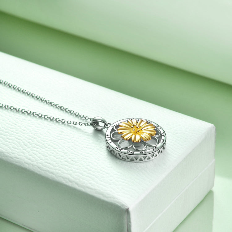 925 Sterling Silver Daisy Necklace - onlyone