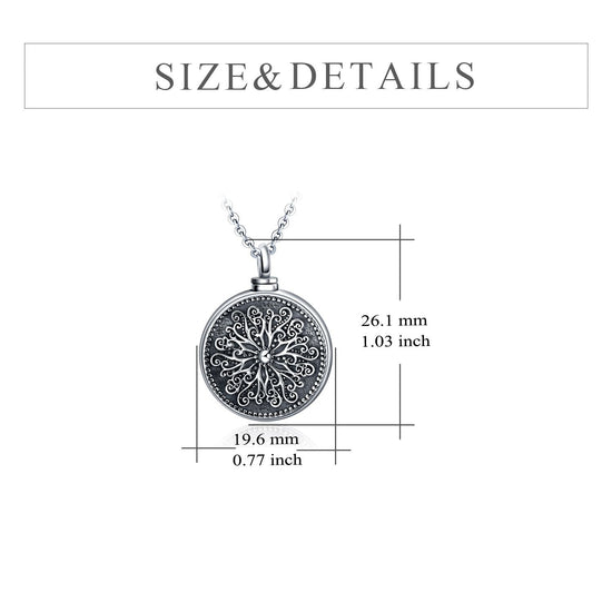 925 sterling silver Forever in my heart urn necklace Cremation Jewelry for Ashes - onlyone