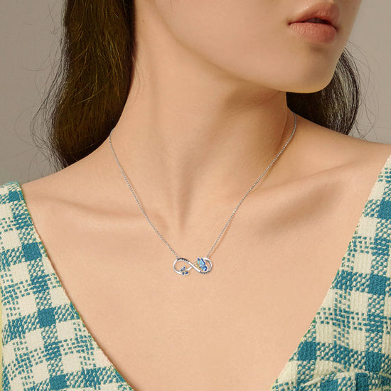 925 Sterling Silver  Butterfly Initial Necklace Butterfly Jewelry for Women Birthday Graduation Gifts - onlyone