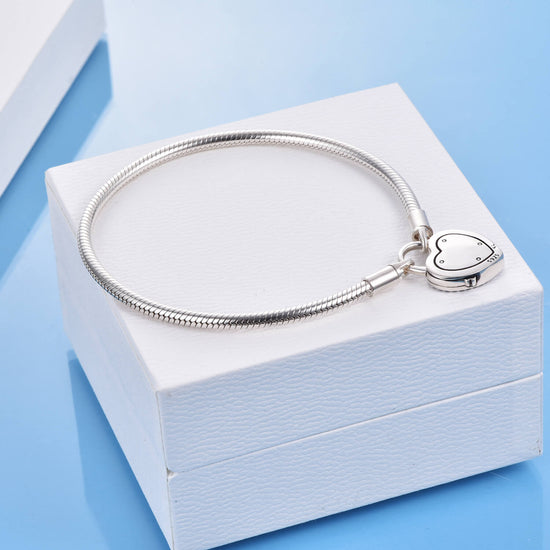 925 Sterling Silver Lock Bracelet - onlyone