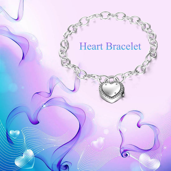 925 Sterling Silver Lock Bracelet - onlyone