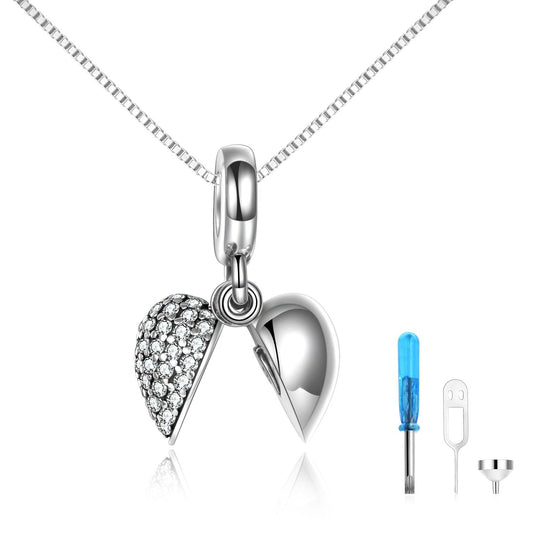 925 sterling silver Heart belongs to you urn necklace Cremation Jewelry for Ashes - onlyone