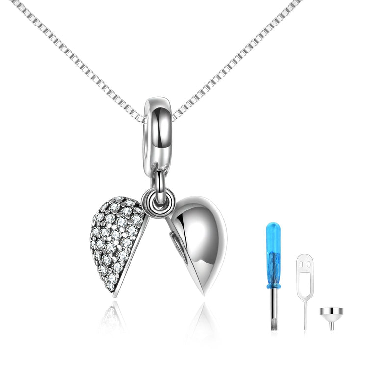 925 sterling silver Heart belongs to you urn necklace Cremation Jewelry for Ashes - onlyone