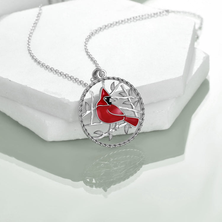 925 Sterling Silver Red Cardinal Bracelet And Necklace Memorial Jewelry