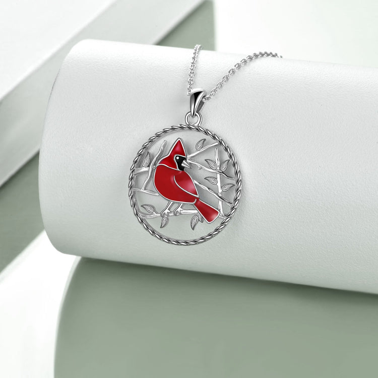 925 Sterling Silver Red Cardinal Bracelet And Necklace Memorial Jewelry