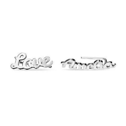 925 Sterling Silver Personalized Name Earrings Nameplate Earrings - onlyone