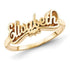 925 Sterling Silver Personalized Script Letters Name Ring With Heart Nameplate Ring - onlyone