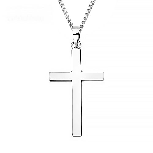 925 Sterling Silver Small Cross Pendant Necklace Cross Necklace For Women - onlyone