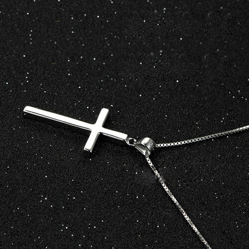 925 Sterling Silver Small Cross Pendant Necklace Cross Necklace For Women - onlyone