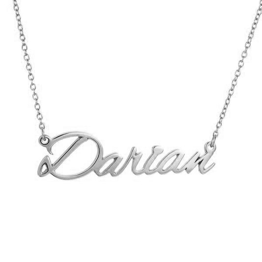 925 Sterling Silver Darian Custom Name Necklace Nameplate Necklace - onlyone