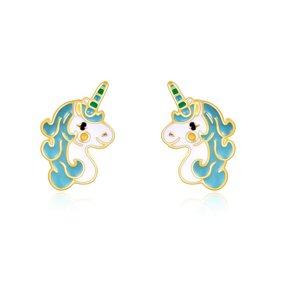 925 Sterling Silver Unicorn Stud Earrings Gift For Girl - onlyone