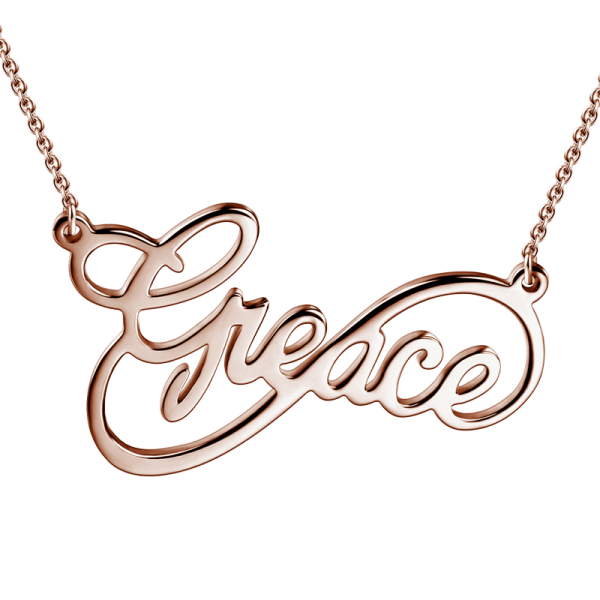 14K Gold Personalized Infinity Name Necklace   White Gold/Yellow Gold/Rose Gold - onlyone