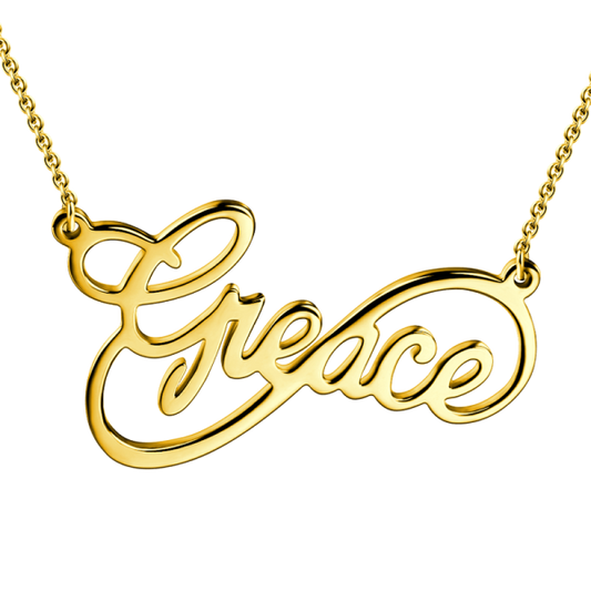 14K Gold Personalized Infinity Name Necklace   White Gold/Yellow Gold/Rose Gold - onlyone