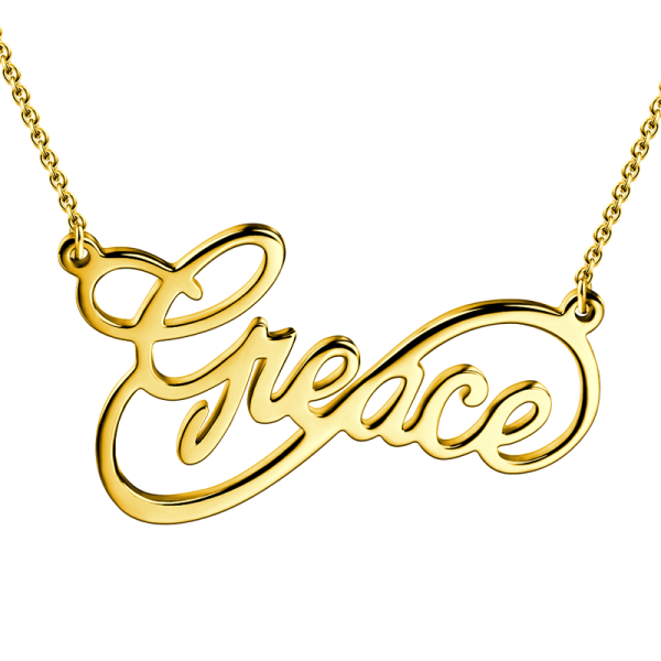 14K Gold Personalized Infinity Name Necklace   White Gold/Yellow Gold/Rose Gold - onlyone