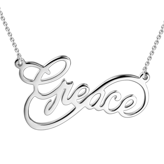 14K Gold Personalized Infinity Name Necklace   White Gold/Yellow Gold/Rose Gold - onlyone