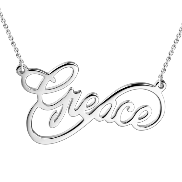 14K Gold Personalized Infinity Name Necklace   White Gold/Yellow Gold/Rose Gold - onlyone