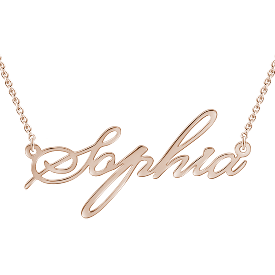 925 Sterling Silver Custom Sophia Name Necklace Nameplate Necklace - onlyone