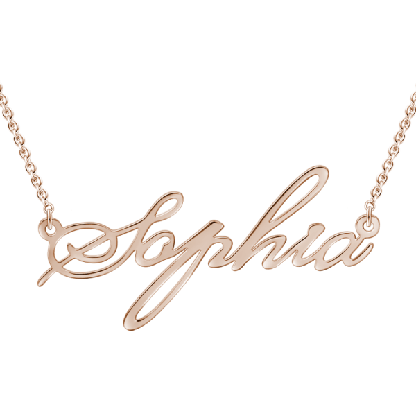 925 Sterling Silver Custom Sophia Name Necklace Nameplate Necklace - onlyone